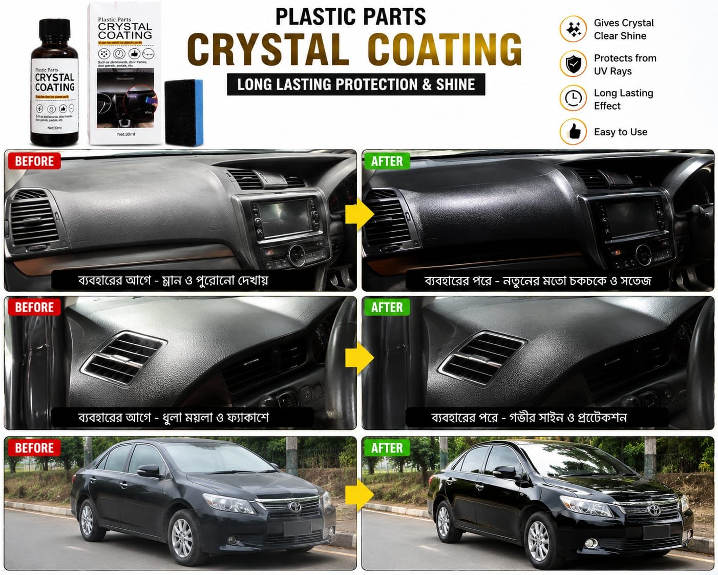 #PlasticCoating #CarCare #CarProtection #CarPolish #AutoDetailing #VehicleCare #ShinyCar #CarBeauty #BangladeshCarCare 🚘✨